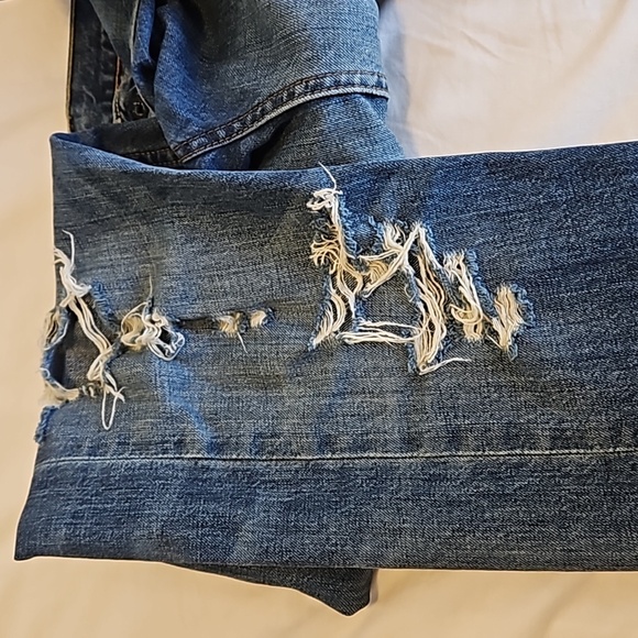 Men's Levi's 522 Distressed Jean's Size 33×30 - Picture 6 of 10